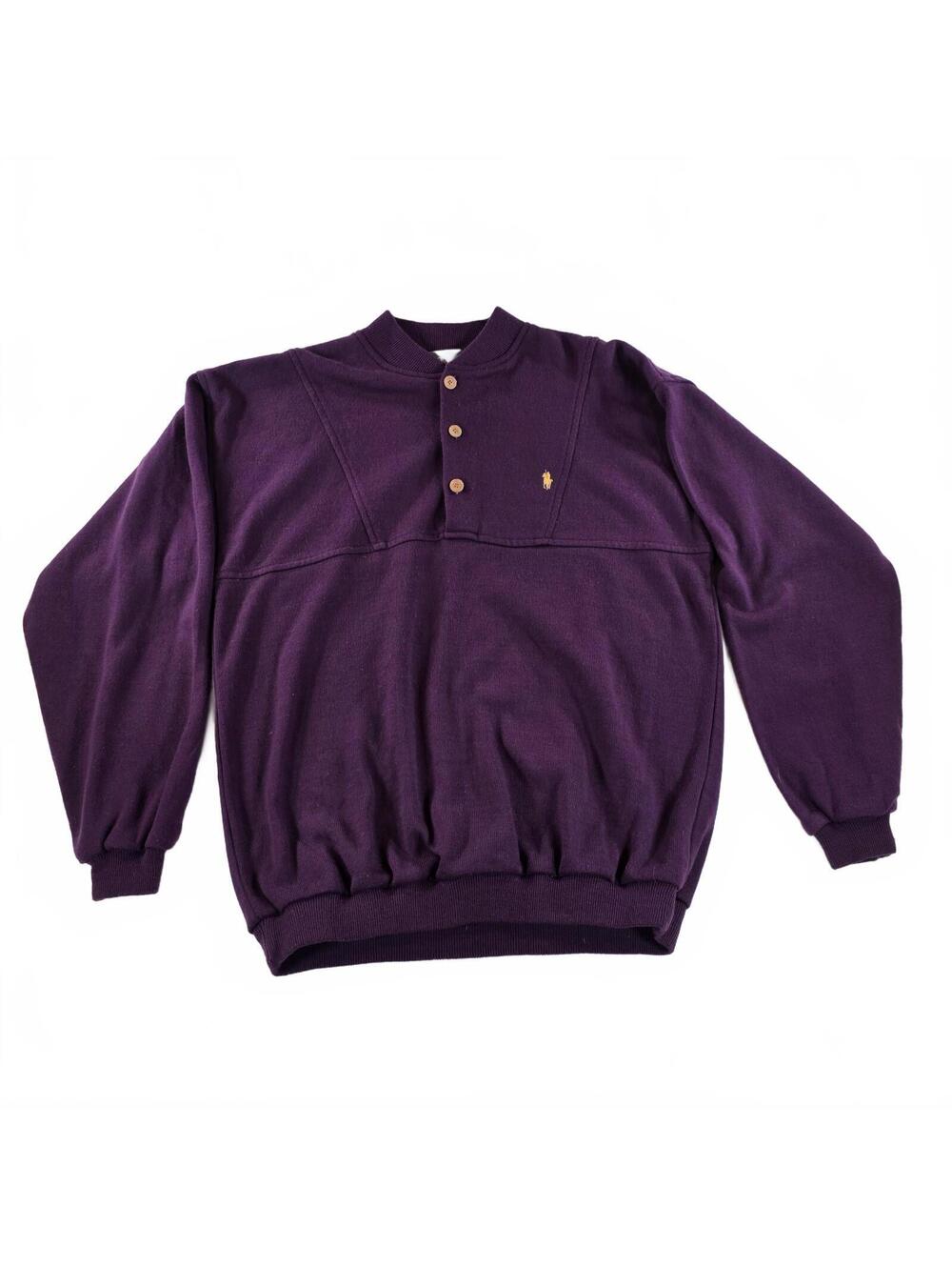 Ivanhoe of Sweden Purple Pullover Sweater Men XL Vintage Casual Classic